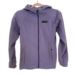 Columbia Large 14-16 Girls Youth Blue Athletic Full Zip Outdoor Fleece Jacket